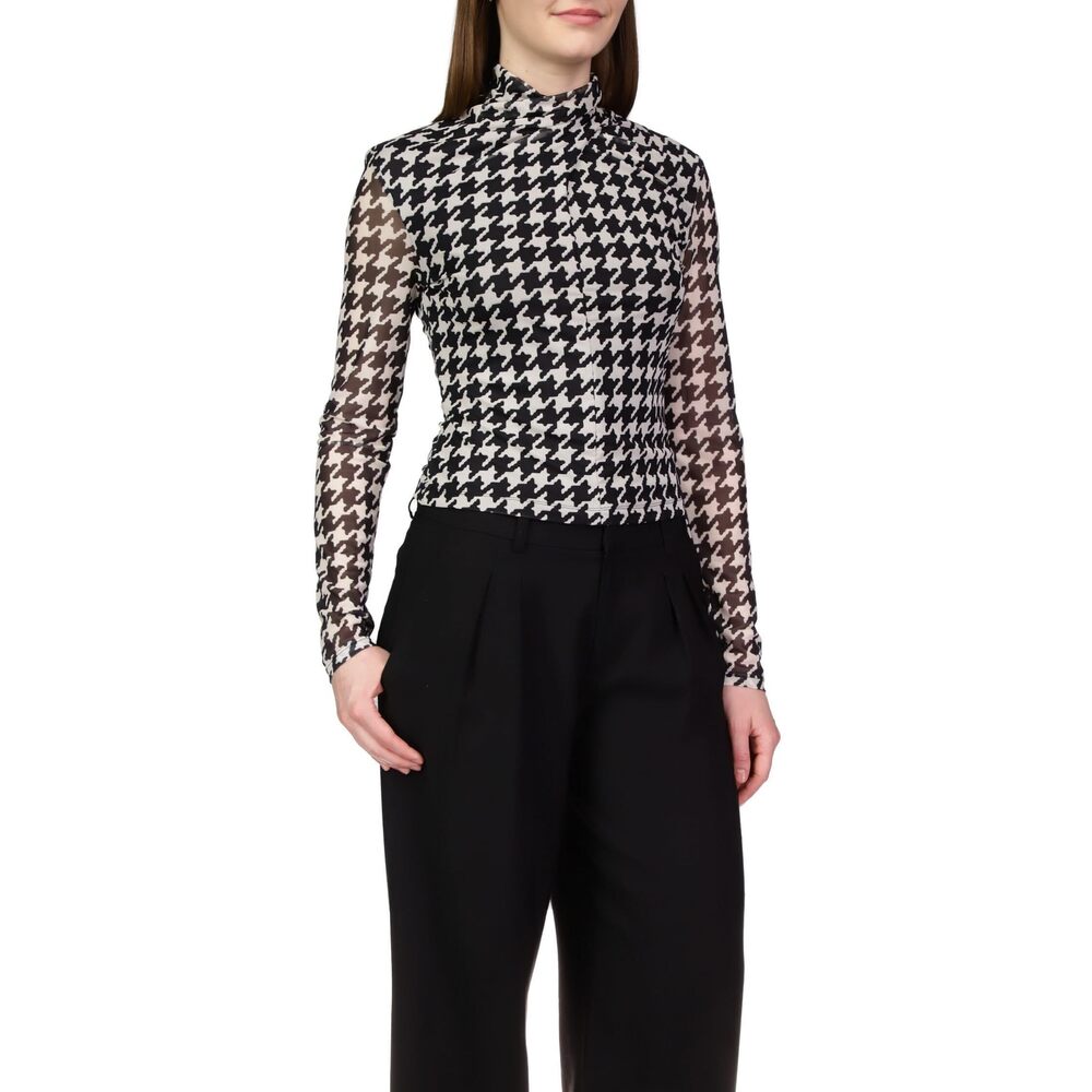 Sanctuary Make A Statment Mesh Top Pulse Houndstooth MD (US 8)